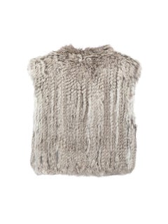 Pre-Loved Antik Batik Women's Grey Rabbit Fur Vest