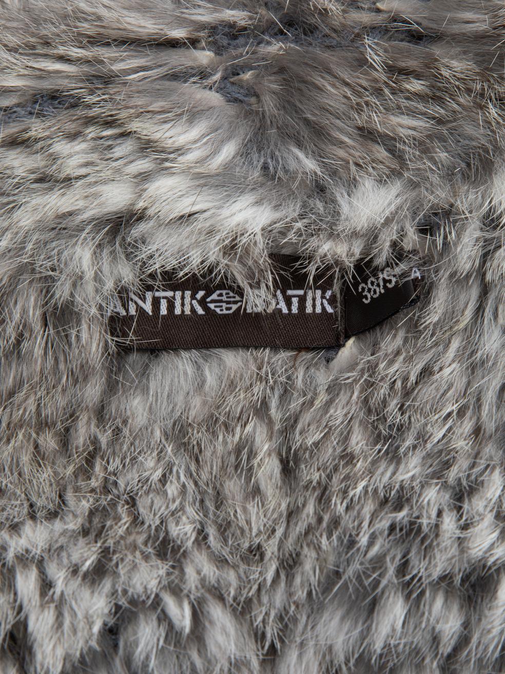 Pre-Loved Antik Batik Women's Grey Rabbit Fur Vest In Excellent Condition In London, GB