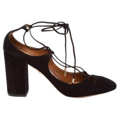 Pre-Loved Aquazzura Women's Closed Toe Heels with Cut Out Detail