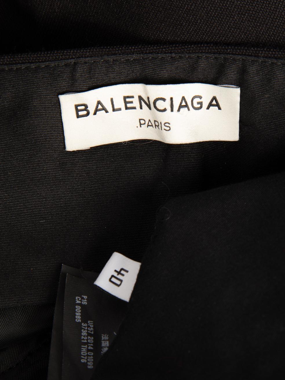 Pre-Loved Balenciaga Women's Black 2014 Slim Leg High Waisted Trousers 1