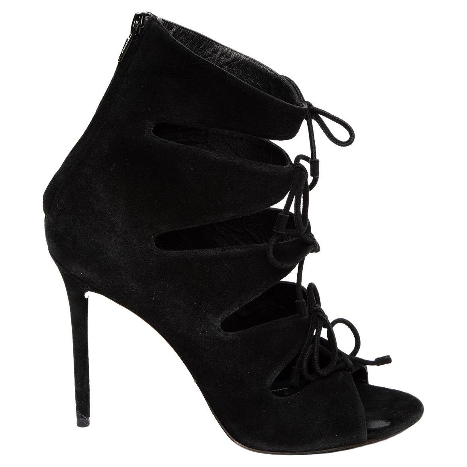 Pre-Loved Balenciaga Women's Black Lace-Up Heels For Sale at 1stDibs |  balenciaga lace heels