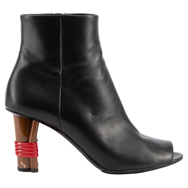 balenciaga peep toe bootie