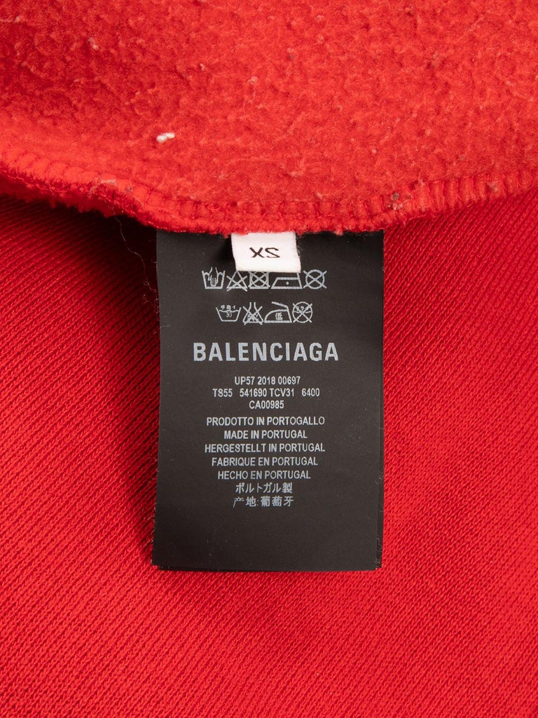 Pre-Loved Balenciaga Women's Cotton BB Logo Oversized Hoodie For Sale at  1stDibs