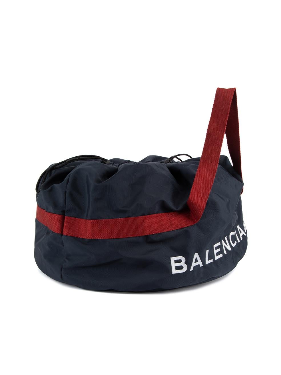 CONDITION is Very good. Minimal wear to bag is evident. Minimal wear to exterior material where scuffs can be seen on this used Balenciaga designer resale item. This item comes with original dustbag. Details Navy and red Cloth textile Oversized bag