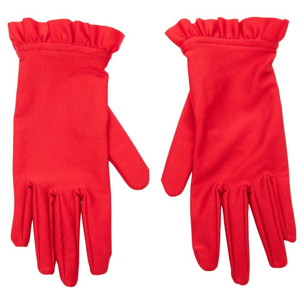 Pre-Loved Balenciaga Women's Red Nylon Gloves For Sale