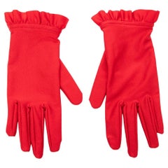 Pre-Loved Balenciaga Women's Red Nylon Gloves