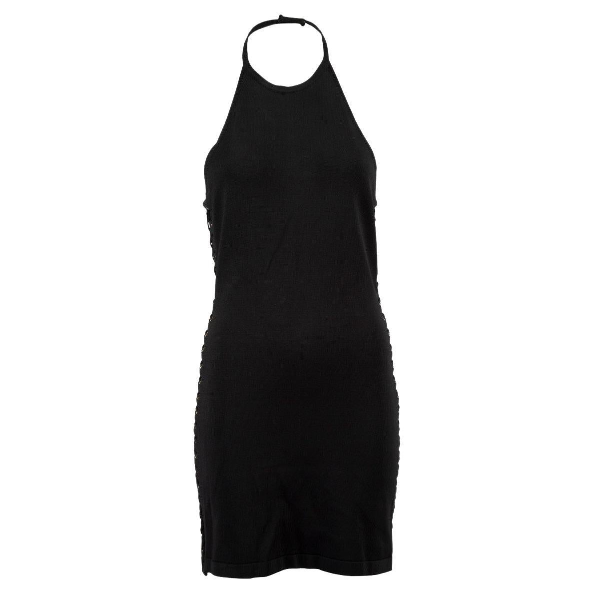 Pre-Loved Balmain Women's Black Halter Neck Mini Dress