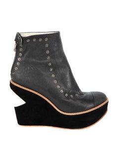 Pre-Loved Beau Coops Women
s Leather Wedge Boots