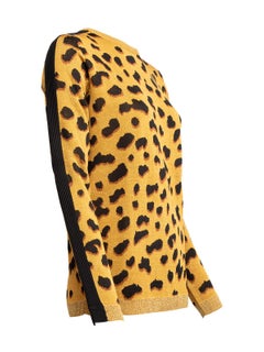 Pre-Loved Bella Freud Women's Leopard Print Jumper