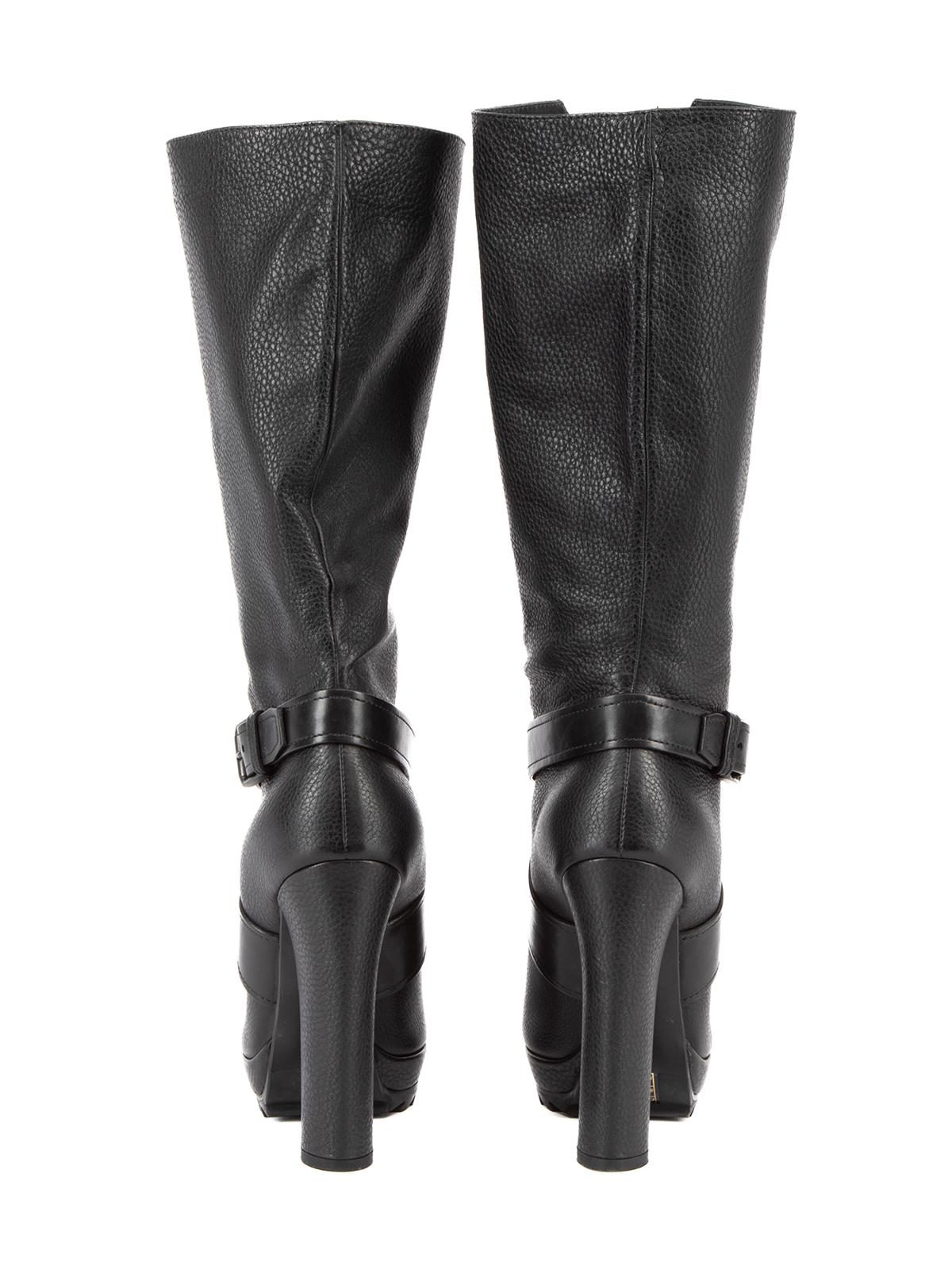 Pre-Loved Bottega Veneta Women's Knee High Boots with Buckle Detail For Sale 1