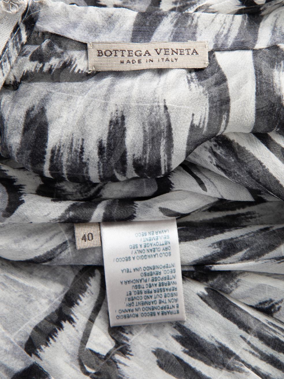 Pre-Loved Bottega Veneta Women's Silk Abstract Pattern Sleeveless Knee Length 1