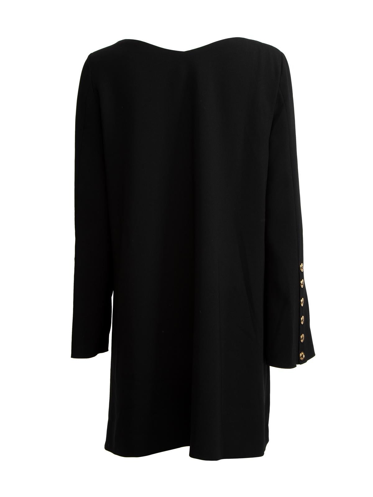 Pre-Loved Boutique Moschino Women's Long Sleeved Dress with Gold Button Detail In Excellent Condition In London, GB