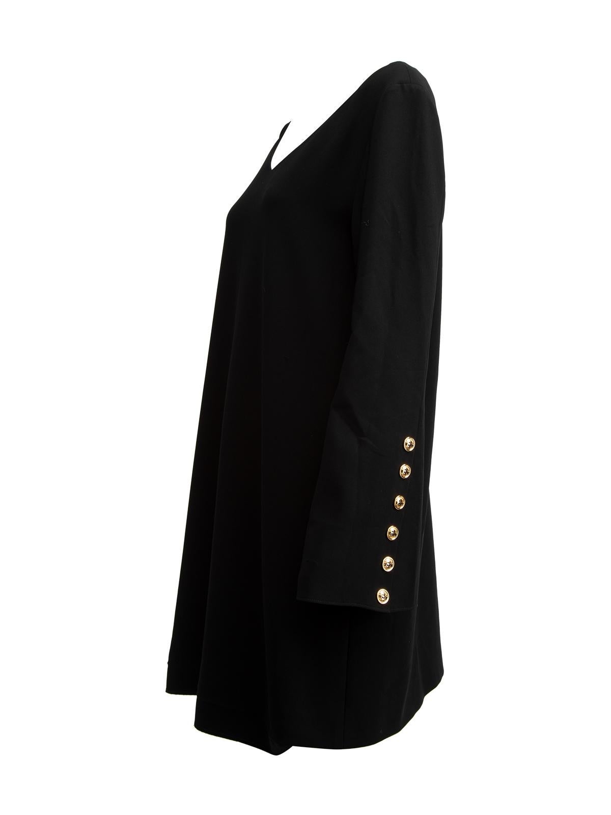 Pre-Loved Boutique Moschino Women's Long Sleeved Dress with Gold Button Detail 1