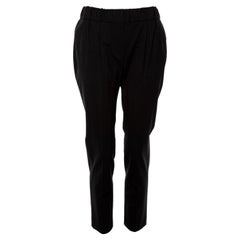 Pre-Loved Brunello Cucinelli Women's Black Tailored Side Detail Trousers