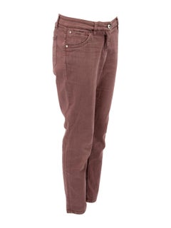 Pre-Loved Brunello Cucinelli Women's Dark Pink Skinny Jeans