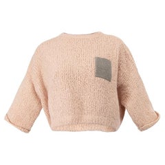 Pre-Loved Brunello Cucinelli Women's Pink Alpaca Monili Pocket Sweater