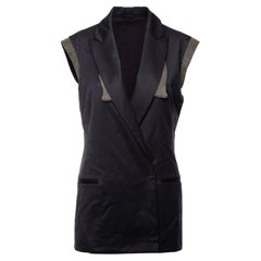 Pre-Loved Brunello Cucinelli Women's Sleeveless Vest Black Wool