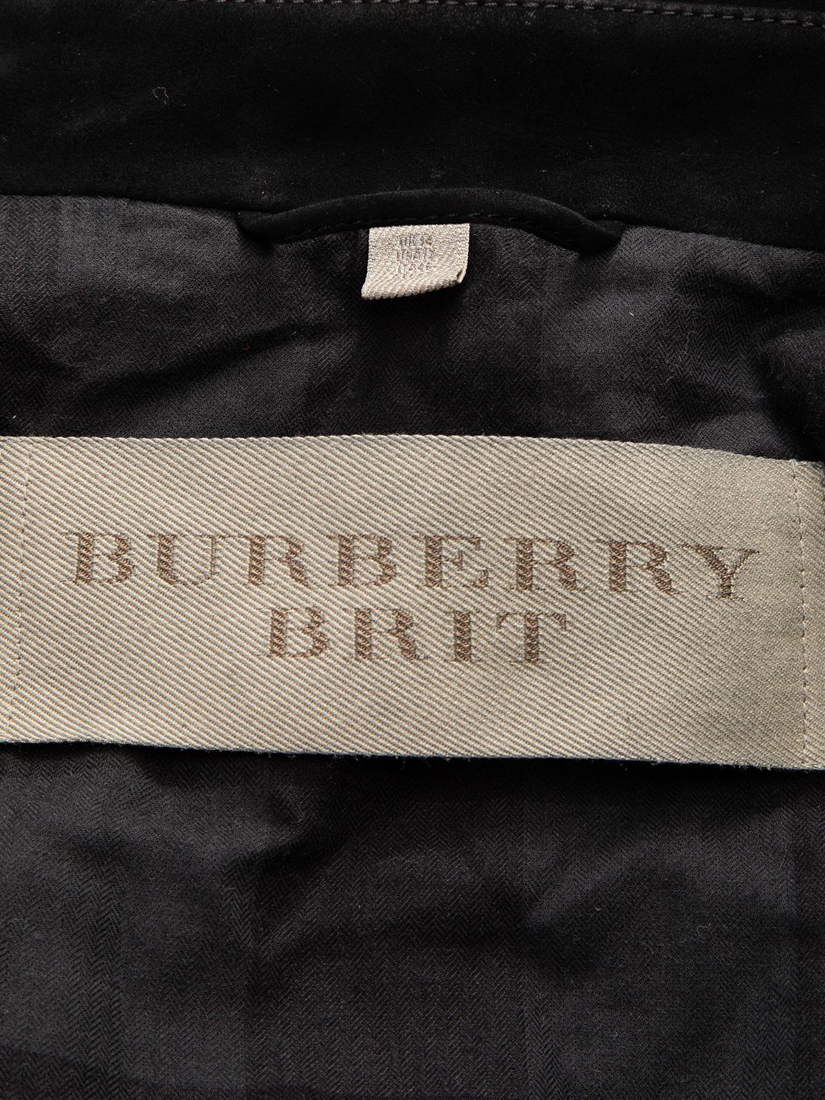 Pre-Loved Burberry Brit Women's Suede Biker Jacket 1
