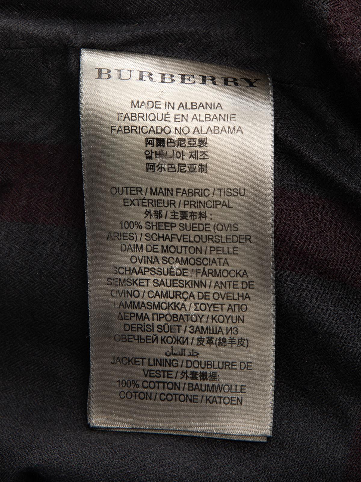 Pre-Loved Burberry Brit Women's Suede Biker Jacket 2
