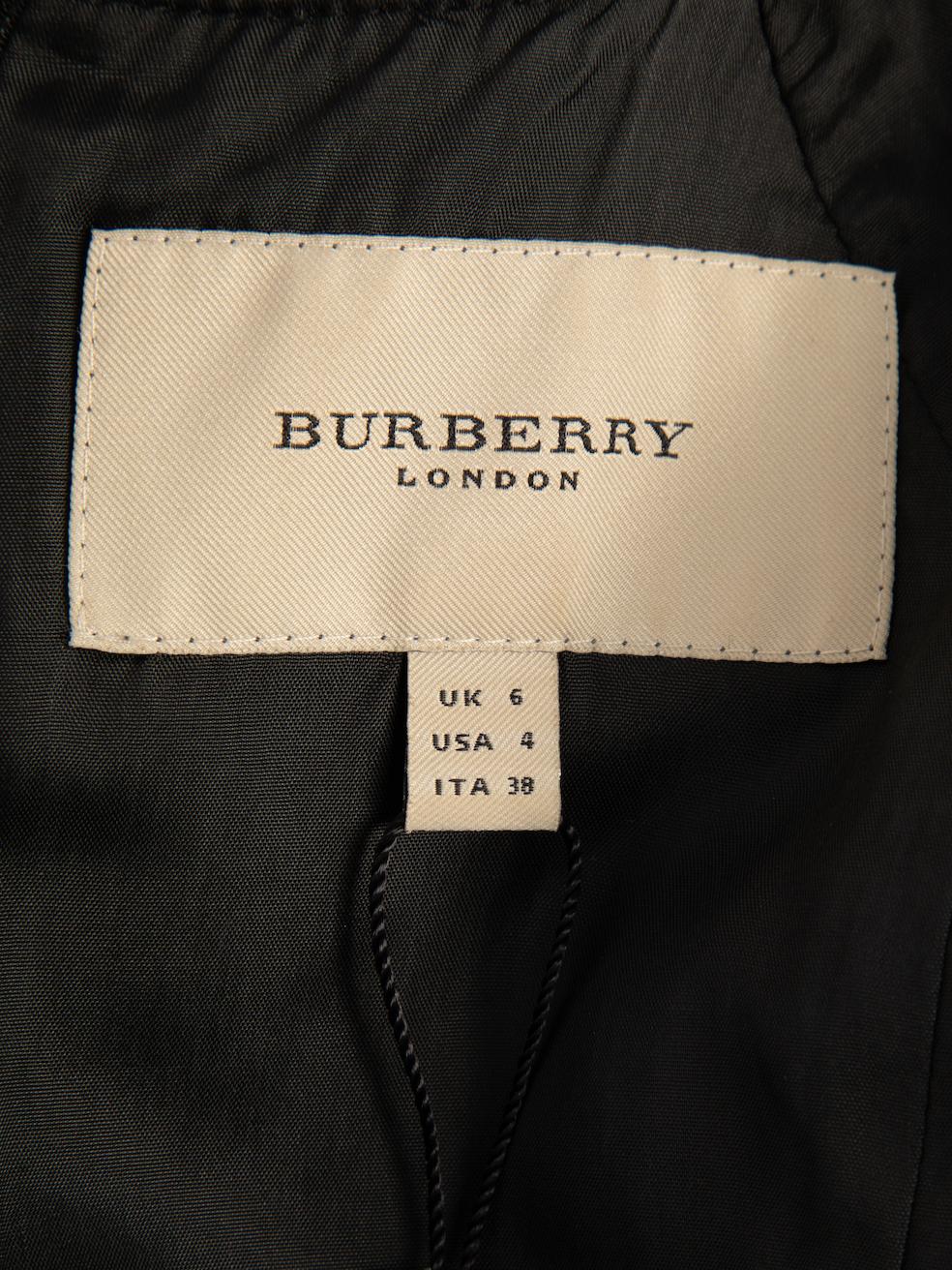 Pre-Loved Burberry Women''s Graues Metallic-Kleid mit kurzen Ärmeln Damen im Angebot