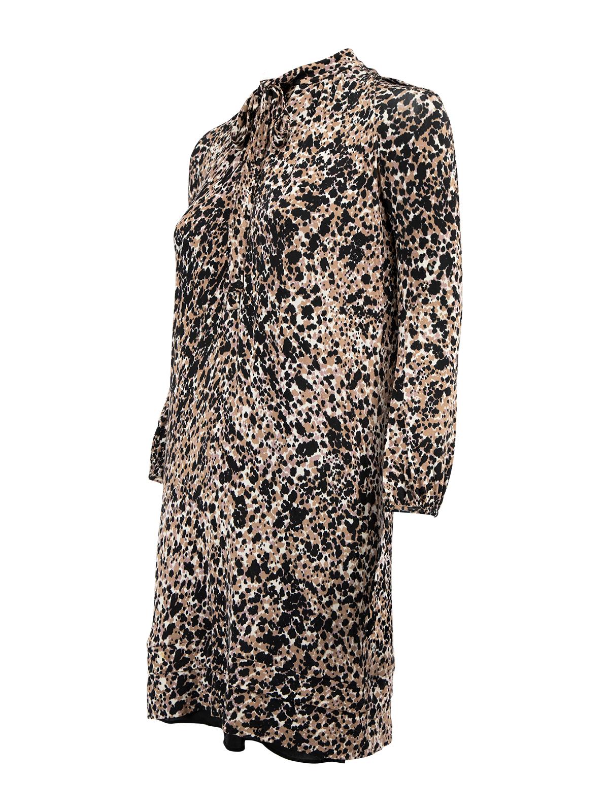 Pre-Loved Burberry Women''s Gemustertes Kleid mit Leopardenmuster Damen im Angebot