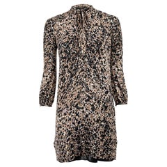 Pre-Loved Burberry Women's Leopard Print Patterned Dress
