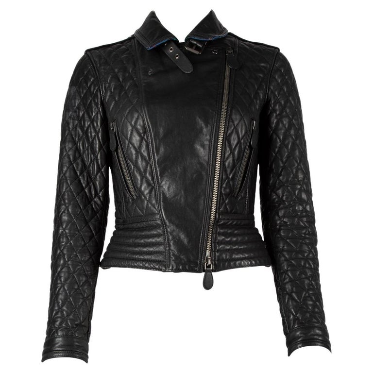 PreLoved Burberry Women's Quilted Leather Jacket For Sale at 1stDibs