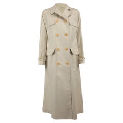 Pre-Loved Calvin Klein Women's Light Beige Lightweight Double Breasted Trench 