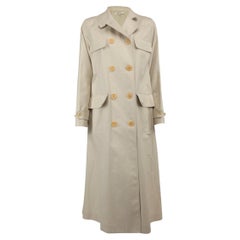 Calvin Klein - Imperméable à double boutonnage léger beige clair pour femmes 