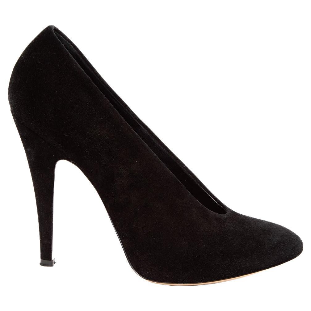 Pre-Loved Casadei Women's Black Suede Pumps For Sale at 1stDibs