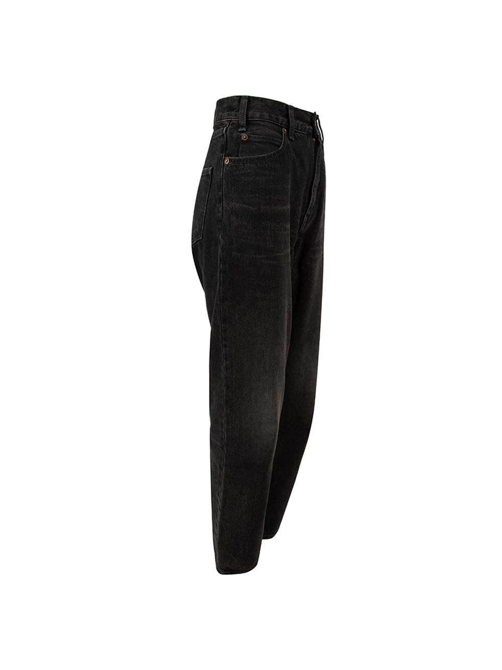 Pre-Loved Céline Women's Anthracite Denim Straight Leg Jeans In Excellent Condition In London, GB