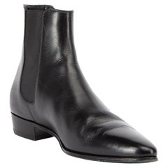 Pre-Loved Céline Women's Black Leather Pointed Toe Low Chelsea Boots