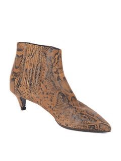 Pre-Loved Céline Women's Brown Suede Snakeskin Boots