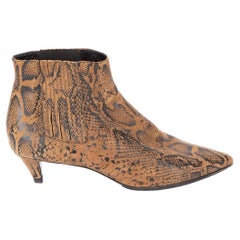 Pre-Loved Céline Women's Brown Suede Snakeskin Boots