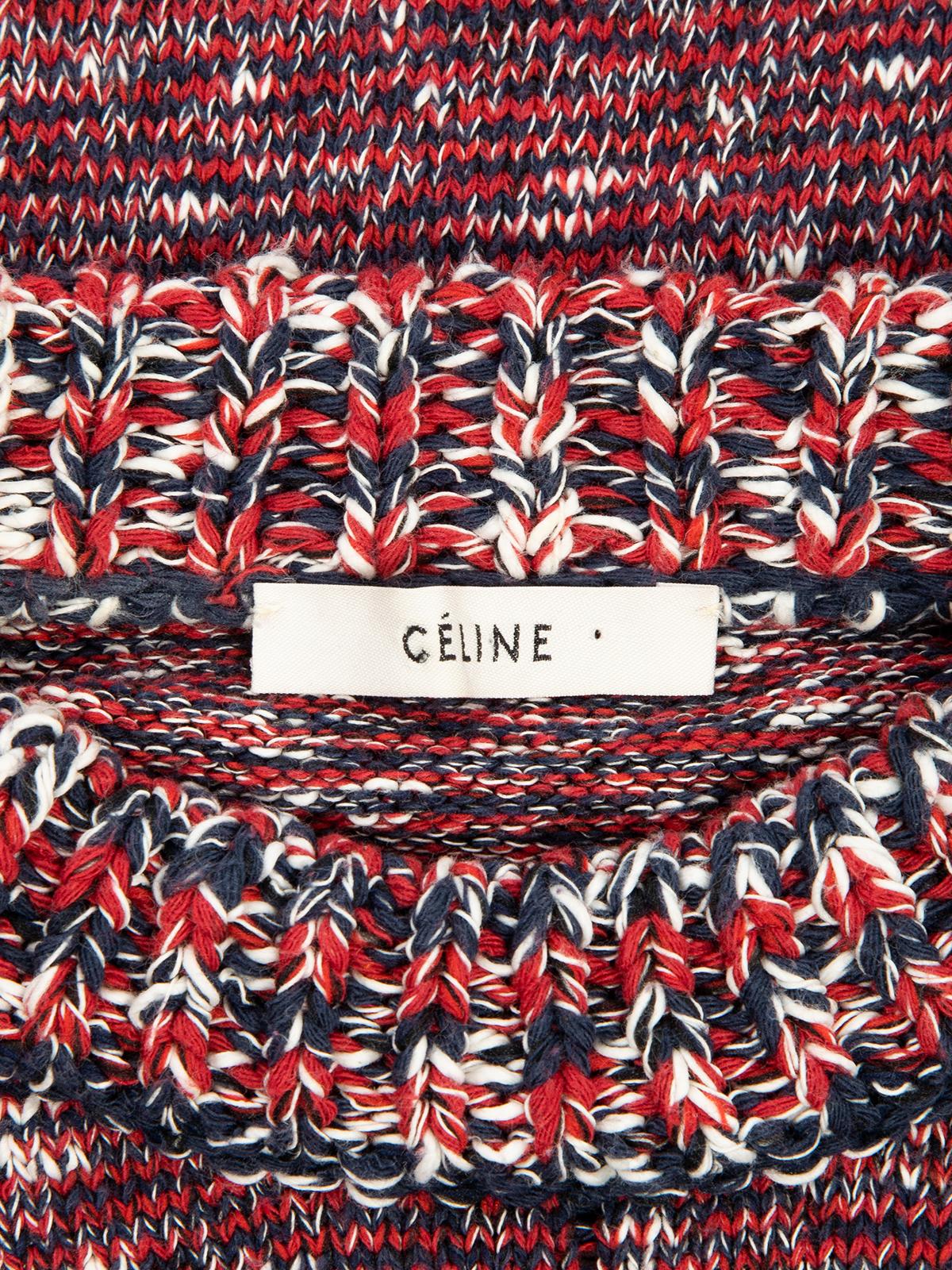 Pre-Loved Céline Women's Burgundy Cotton Pattern Maxi Dress 2
