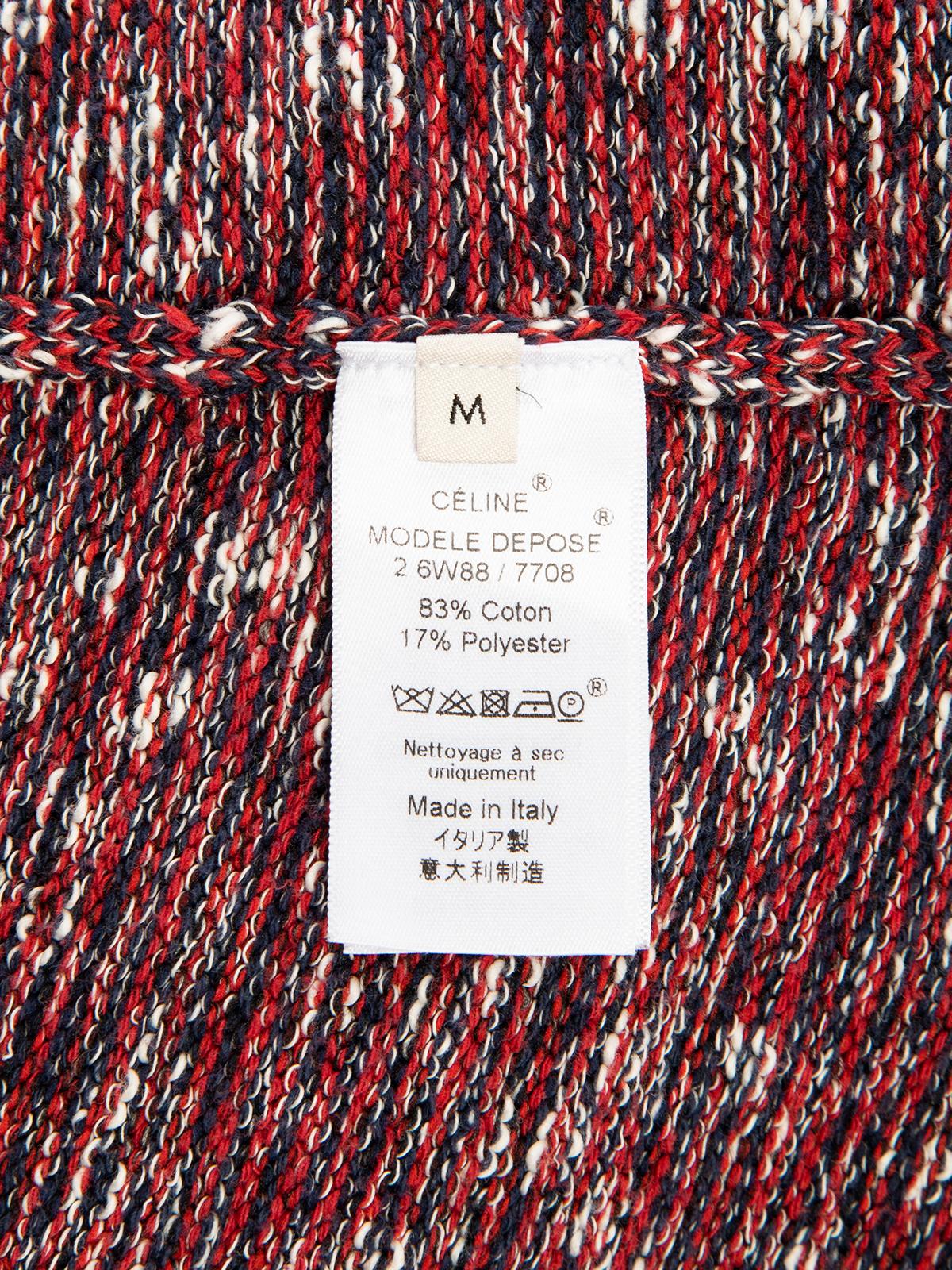 Pre-Loved Céline Women's Burgundy Cotton Pattern Maxi Dress 3