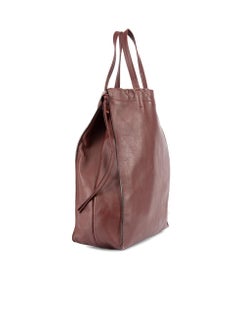 Pre-Loved Céline Women's Burgundy Leather Coulisse Tote Bag