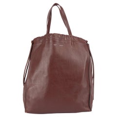 Pre-Loved Céline Women's Burgundy Leather Coulisse Tote Bag