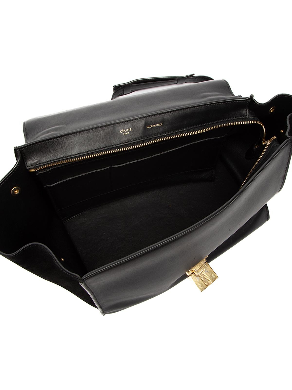 Pre-Loved Céline Women's Crocodile Effect Trapeze Bag 3