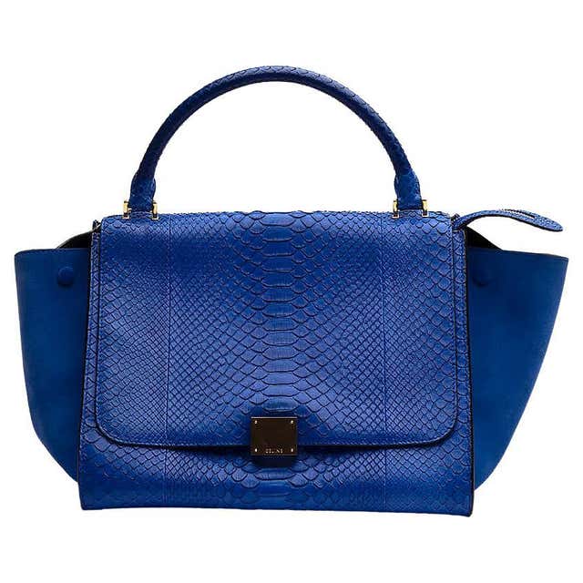 Celine Tricolor Blue Black Grey Small Edge Bag For Sale at 1stDibs
