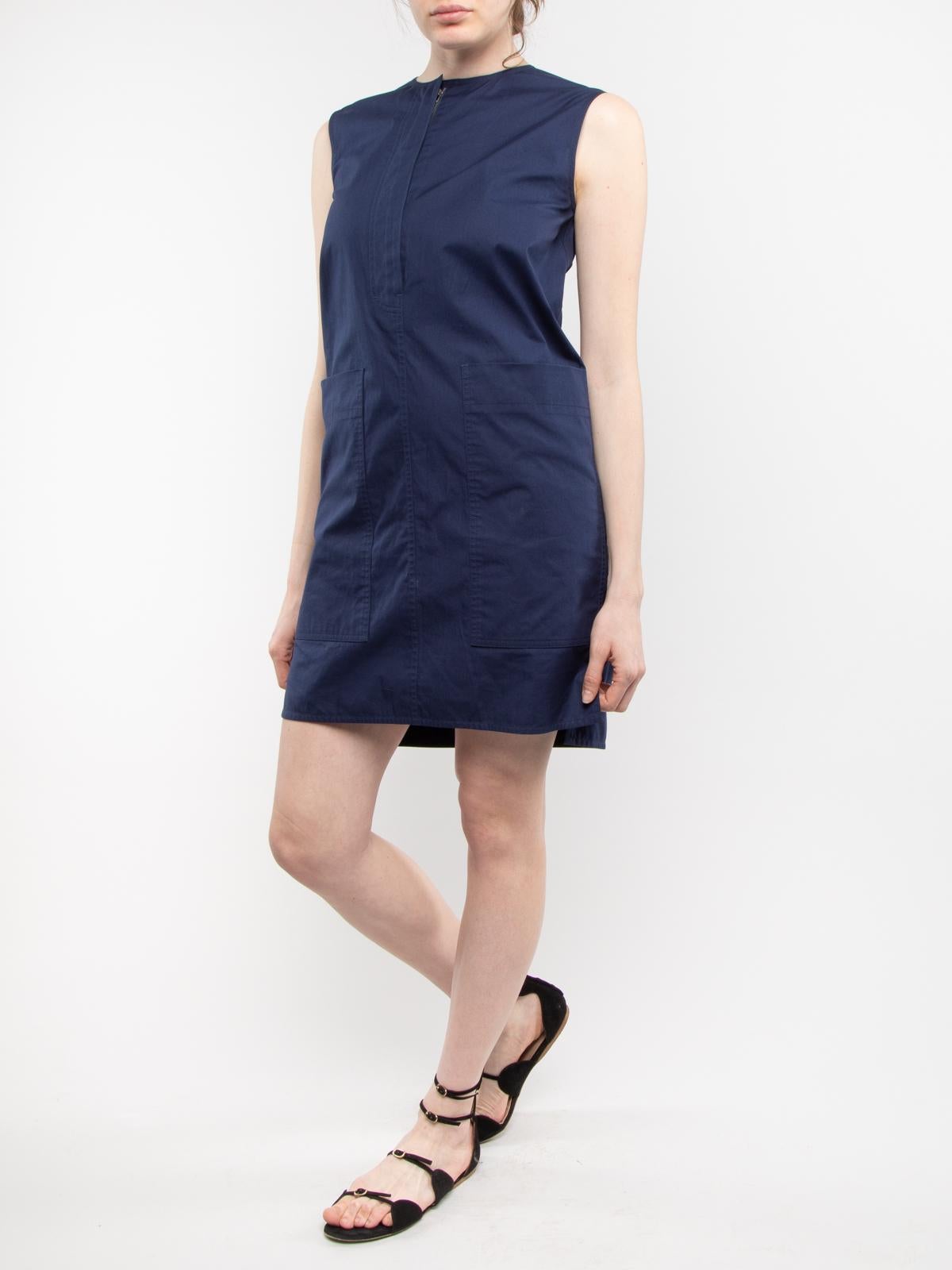 Pre-Loved Céline Women's Sleeveless Midi Dress with Zipper and Pockets 1
