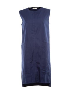 Pre-Loved Céline Women's Sleeveless Midi Dress with Zipper and Pockets