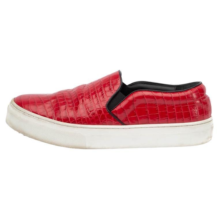 Chaussures Chaussures basses Slips-on Celine Slip-on rouge-blanc style d\u00e9contract\u00e9 