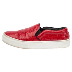 Pre-Loved Céline Women's Slip On Sneakers Red Leather