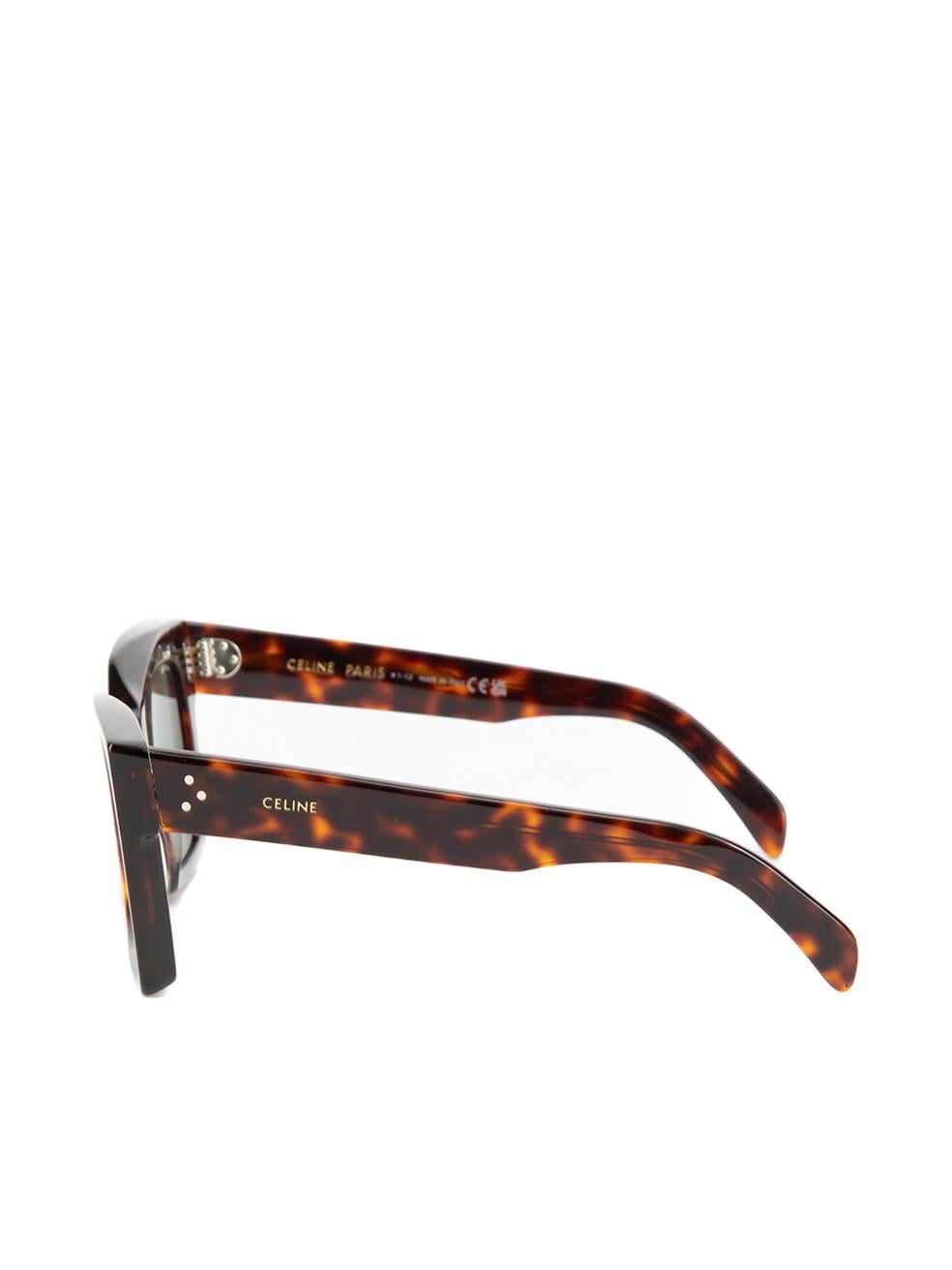 Pre-Loved Céline Women's Tortoiseshell Square Frame Sunglasses In Excellent Condition In London, GB