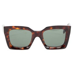 Pre-Loved Céline Women's Tortoiseshell Square Frame Sunglasses