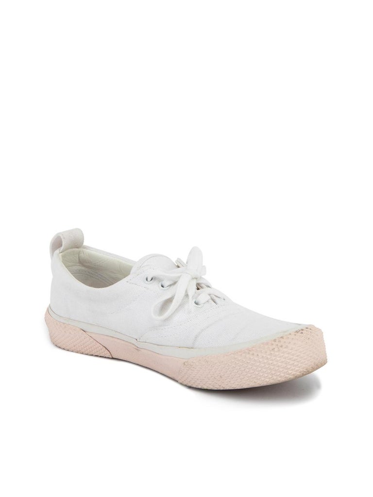 Celine 26 Flat Sneaker Black White Canvas Suede 624714