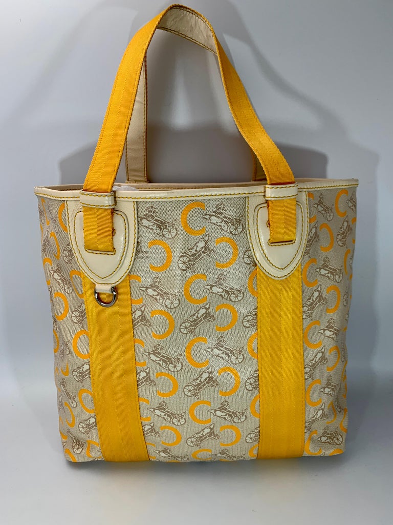 Tote Celine Borsa Paglia Celine Giallo Usato Beige Borsa Tote In - Main Image