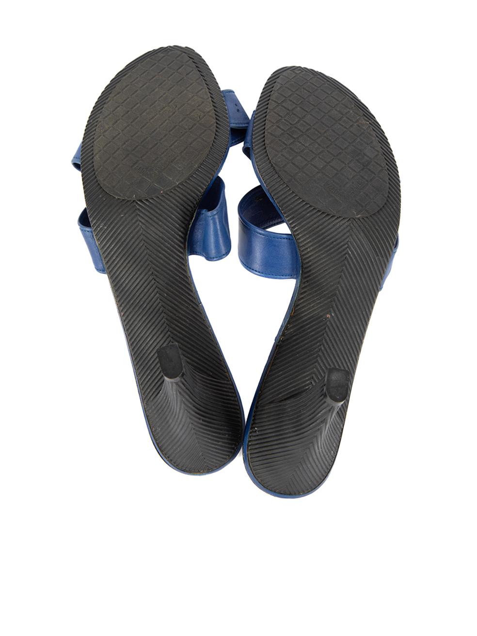 Pré-aimé Charles Jourdan Femmes Vintage Bleu Sandales à talons avec sangles Bon état à London, GB