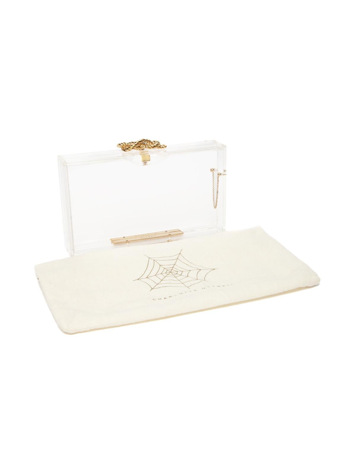 Pre-Loved Charlotte Olympia Women's Clear Box Clutch Bag 1
